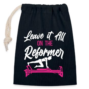 Pilates Instructor Teacher Leave - Verschließbarer Geschenkbeutel aus Baumwolle (14x20cm) - Navy - Vorne