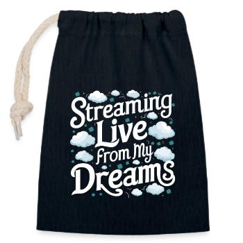 Speaking in Sleep, Somniloquy, Speaking in Sleep - Closable cotton gift bag (14x20cm) - navy - Front