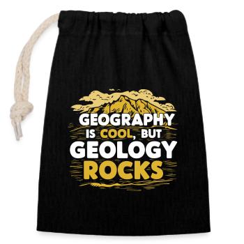 Geology Stone Hunt Agate Hunter Stone Collecting - Closable cotton gift bag (14x20cm) - black - Front