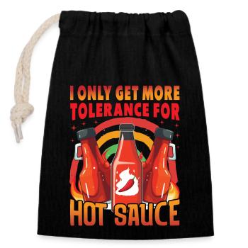 Cooking enthusiasts - Closable cotton gift bag (14x20cm) - black - Front