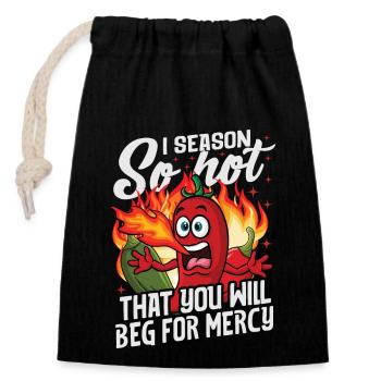 Cooking enthusiasts - Closable cotton gift bag (14x20cm) - black - Front