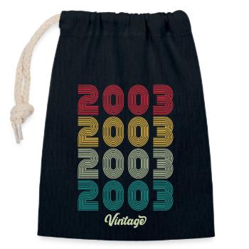 21 Years Old Vintage 2003 Limited Edition 21st - Closable cotton gift bag (14x20cm) - navy - Front