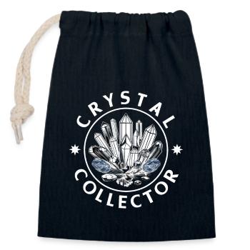Geology Stone Hunt Agate Hunter Stone Collecting - Closable cotton gift bag (14x20cm) - navy - Front