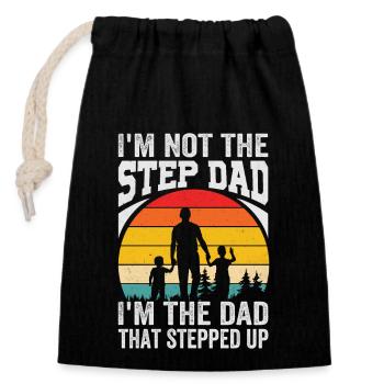 Fatherhood Children Lover Father Apparel - Verschließbarer Geschenkbeutel aus Baumwolle (14x20cm) - Schwarz - Vorne