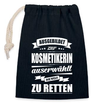 Ausgebildet Zur Kosmetikerin Abschluss Bestanden - Verschließbarer Geschenkbeutel aus Baumwolle (14x20cm) - Navy - Vorne