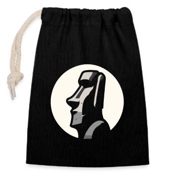 Pétroglyphe Art rupestre ancien Rock dessin indien - Sac cadeau en coton avec cordon (14 x 20 cm) - noir - Devant