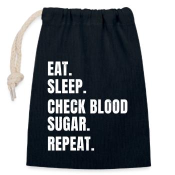 Funny Diabetes Outfit - Closable cotton gift bag (14x20cm) - navy - Front