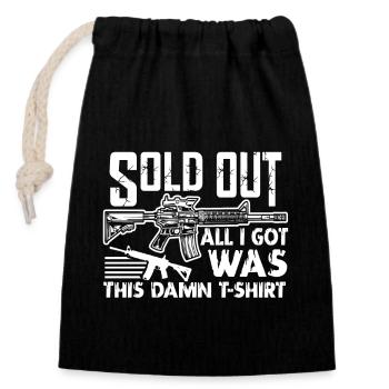 AR 15 AR 15 Sold Out - Closable cotton gift bag (14x20cm) - black - Front