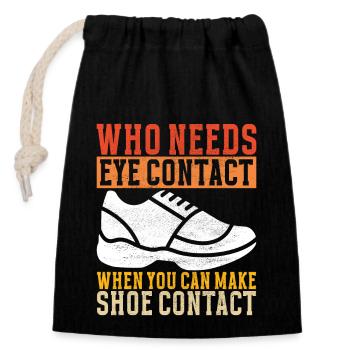 Sneakerhead Sneaker Collector - Closable cotton gift bag (14x20cm) - black - Front