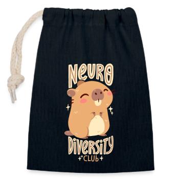 Neurodiversitäts-Club - Verschließbarer Geschenkbeutel aus Baumwolle (14x20cm) - Navy - Vorne