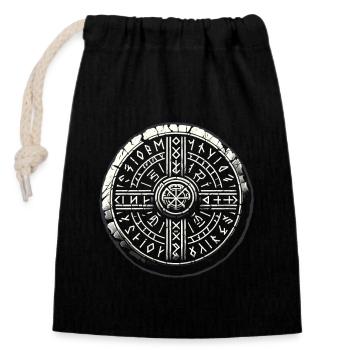 Pétroglyphe Art rupestre ancien Rock dessin indien - Sac cadeau en coton avec cordon (14 x 20 cm) - noir - Devant