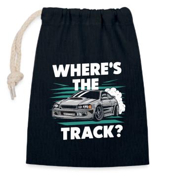Auto-drift-rennen, Rennwagen-motorsport-drift - Verschließbarer Geschenkbeutel aus Baumwolle (14x20cm) - Navy - Vorne