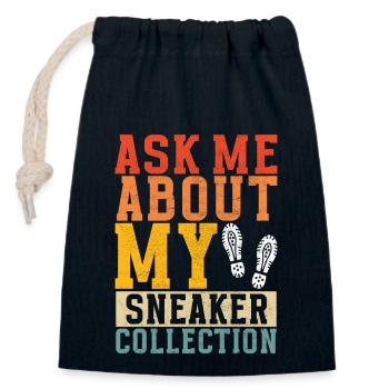 Sneakerhead Sneaker Collector - Closable cotton gift bag (14x20cm) - navy - Front
