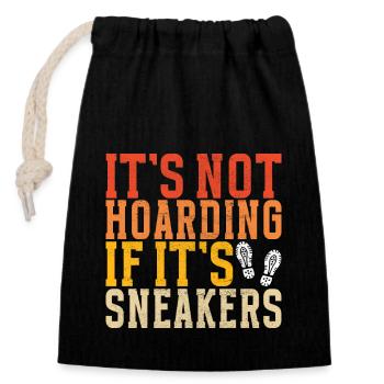Sneakerhead Sneaker Collector - Closable cotton gift bag (14x20cm) - black - Front