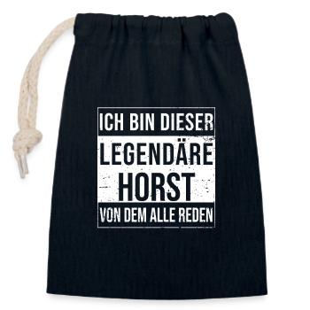 I'm this legendary for Horst - Closable cotton gift bag (14x20cm) - navy - Front