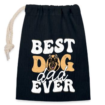 Best Dog Dad Ever German Shepherd Puppy Mom Dad - Verschließbarer Geschenkbeutel aus Baumwolle (14x20cm) - Navy - Vorne