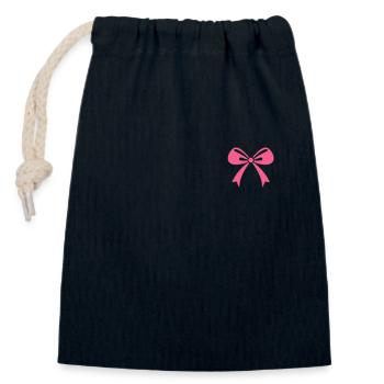 Aufklärung über Brustkrebs - Verschließbarer Geschenkbeutel aus Baumwolle (14x20cm) - Navy - Vorne