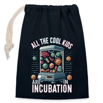 Microbiologist Microbiology Lab Staph Biology - Closable cotton gift bag (14x20cm) - navy - Front