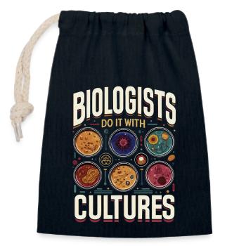 Microbiologist Microbiology Lab Staph Biology - Closable cotton gift bag (14x20cm) - navy - Front