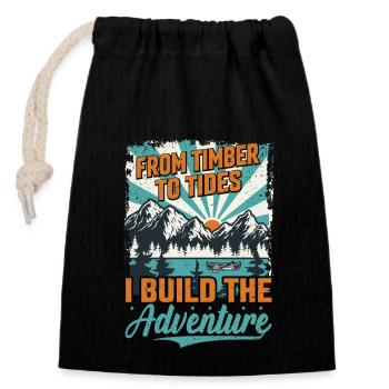 Vêtements pour les amateurs de construction navale et - Sac cadeau en coton avec cordon (14 x 20 cm) - noir - Devant
