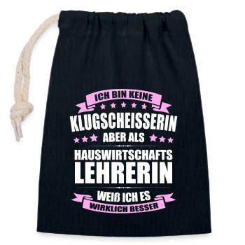 Hauswirtschaftslehrerin Lehrerin Erinnerung Lehrer - Verschließbarer Geschenkbeutel aus Baumwolle (14x20cm) - Navy - Vorne