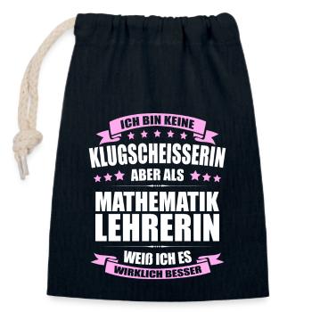 Mathematiklehrerin Abschied Erinnerung Lehrer - Verschließbarer Geschenkbeutel aus Baumwolle (14x20cm) - Navy - Vorne