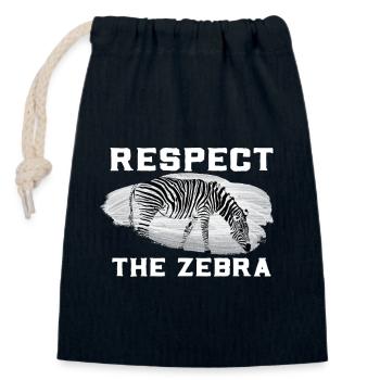 Zebras sind die Besten - Verschließbarer Geschenkbeutel aus Baumwolle (14x20cm) - Navy - Vorne