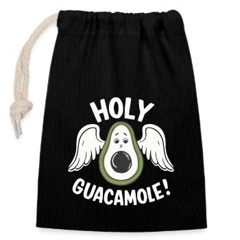 HOLY GUACAMOLE - Closable cotton gift bag (14x20cm) - black - Front