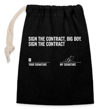 Boxer Signature The Contract Big Boy Boxing - Closable cotton gift bag (14x20cm) - black - Front