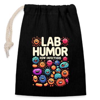 Microbiologist Microbiology Lab Staph Biology - Verschließbarer Geschenkbeutel aus Baumwolle (14x20cm) - Schwarz - Vorne