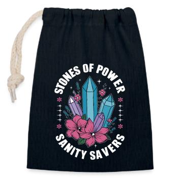 Crystal Healing Crytal Crystals and Stones - Closable cotton gift bag (14x20cm) - navy - Front