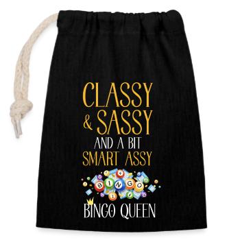 Bingo Player Classy Sassy And A - Closable cotton gift bag (14x20cm) - black - Front