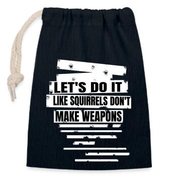 Green Birthday Present Idea Humor Fun - Closable cotton gift bag (14x20cm) - navy - Front