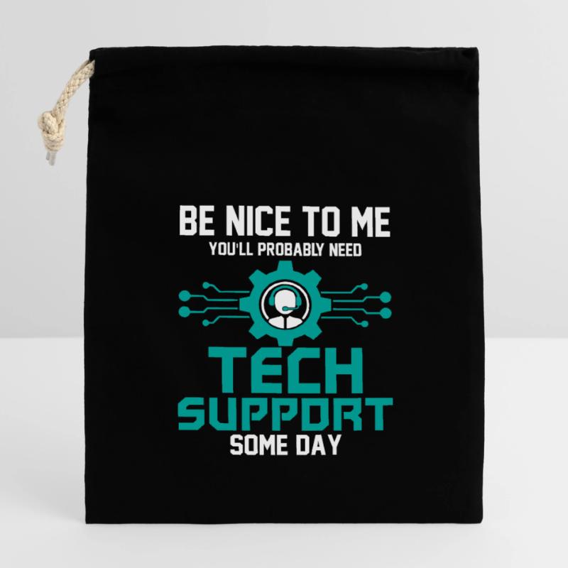 Probably Need Tech Support Some Day Computer Tech Verschließbarer Geschenkbeutel aus Baumwolle (14x20cm)