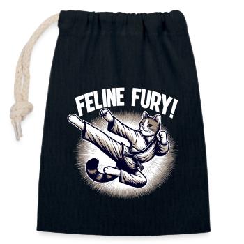 Kung Fu Chinese Kung Fu Asian Kung Fu - Closable cotton gift bag (14x20cm) - navy - Front