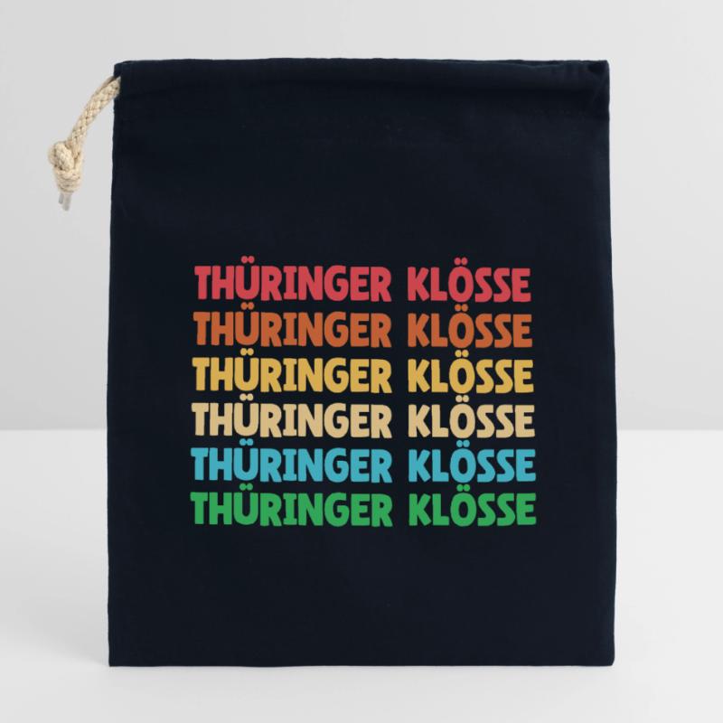 Cuisine allemande, boulettes, Thuringe, dialecte, dialecte Sac cadeau en coton avec cordon (14 x 20 cm)