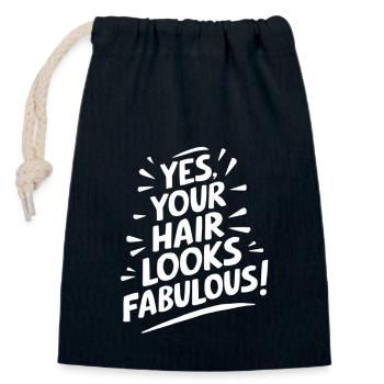 Ja, Deine Haare Sehen Fabelhaft Aus - Verschließbarer Geschenkbeutel aus Baumwolle (14x20cm) - Navy - Vorne