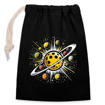 Pickleball Player Pickleball Outfit for Sports Love - Closable cotton gift bag (14x20cm) - black - Front