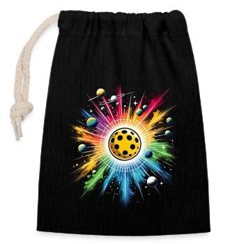 Pickleball tennis ball basketball sports lovers - Closable cotton gift bag (14x20cm) - black - Front