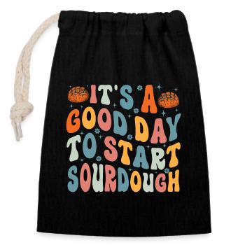 Bakery Bakers Sourdough Enthusiast Baking Lover - Verschließbarer Geschenkbeutel aus Baumwolle (14x20cm) - Schwarz - Vorne