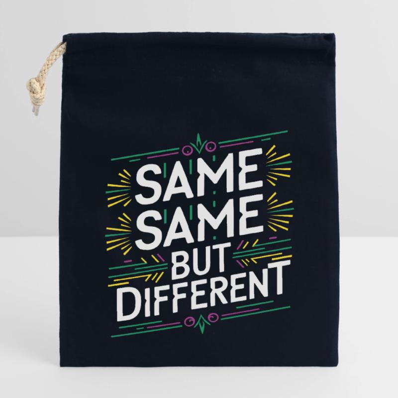 Same Same But different Thailand Traveler Backpack Closable cotton gift bag (14x20cm)