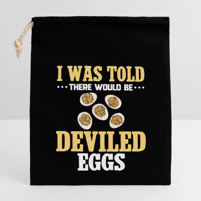 Gefüllte Eier Deviled Eggs Verschließbarer Geschenkbeutel aus Baumwolle (14x20cm)