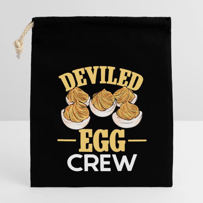 Stuffed Eggs Deviled Eggs Closable cotton gift bag (14x20cm)