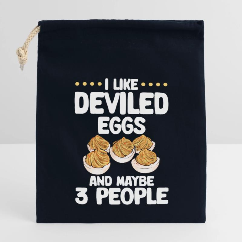 Stuffed Eggs Deviled Eggs Closable cotton gift bag (14x20cm)