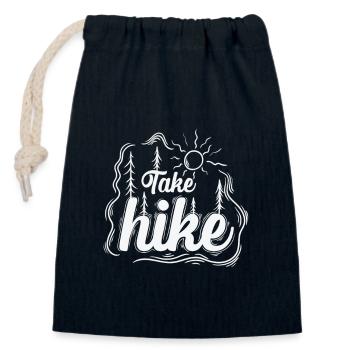 Take hike Wandern - Verschließbarer Geschenkbeutel aus Baumwolle (14x20cm) - Navy - Vorne