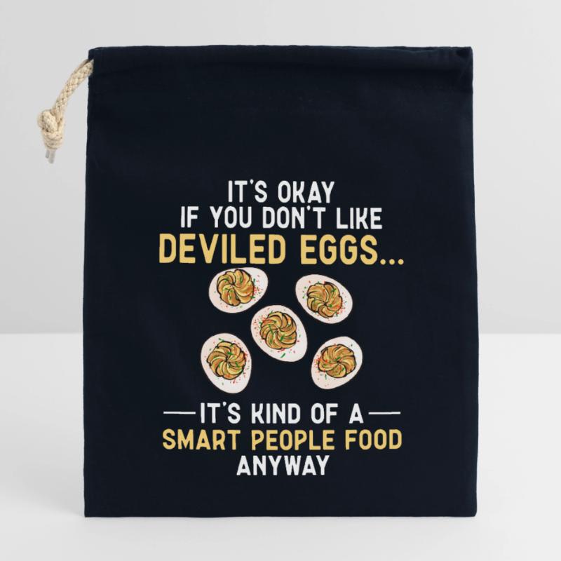 Stuffed Eggs Deviled Eggs Closable cotton gift bag (14x20cm)