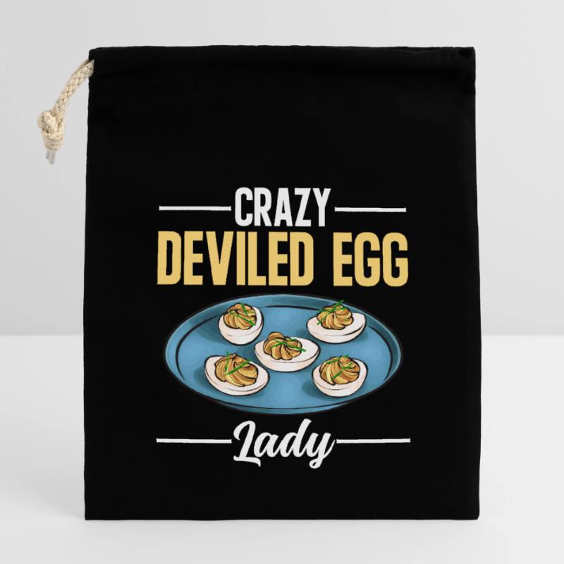 Gefüllte Eier Deviled Eggs Verschließbarer Geschenkbeutel aus Baumwolle (14x20cm)