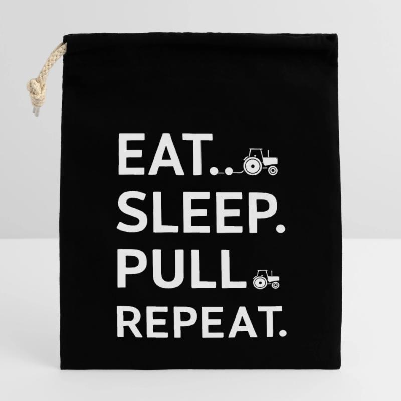 Tractor Pulling Tractor Pulling Tractor Power Farm Closable cotton gift bag (14x20cm)