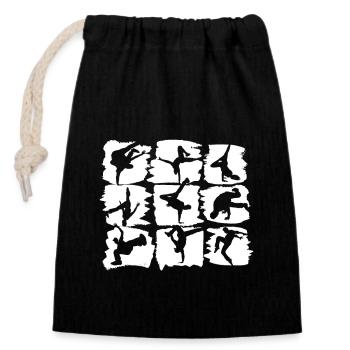 Breakdancer Breakdance - Dancer B-Boying Design - Closable cotton gift bag (14x20cm) - black - Front