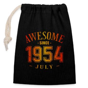 Juillet 1954 - Anniversaire en juillet Génial - Sac cadeau en coton avec cordon (14 x 20 cm) - noir - Devant